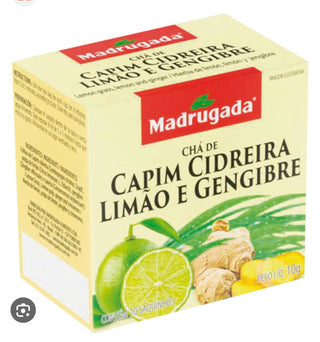 Chá de Capim Cidreira Limão e Gengibre + Canela Madrugada em Saquinhos 10g P0224S 