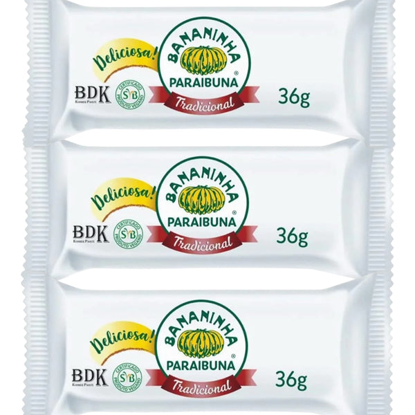 Bananada Bananinha Tradicional  Paraibuna 36g- 3 unidades.