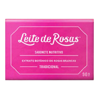 Sabonete Leite de Rosas - Nutritivo - Extrato Botânico de Rosas Brancas. 90g  