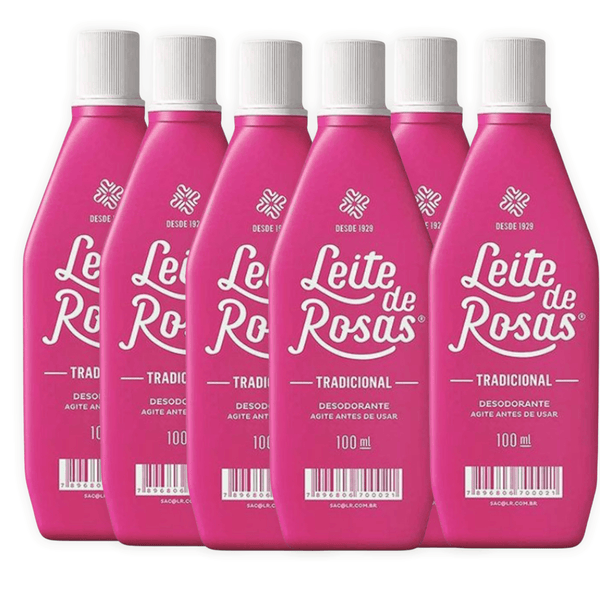 Leite de Rosas 6 unidades de 100 ml  